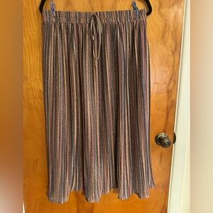 Festive and Fun Multicolored Striped Midi Skirt